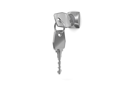Garderobenschrank mit Schlüsselschloss / Zylinderschloss