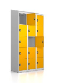 Gebrauchter Schließfachschrank mit 15 Fächern...