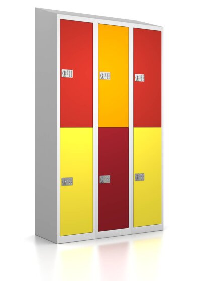 High End Garderobenschrank - 6 Fächer - Frischekick - elektronisches Schloss