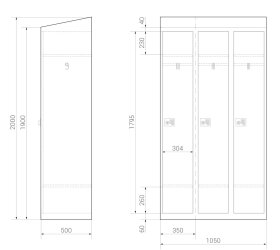 Premium Spindschrank - 3 Fächer - Frischekick - Drehriegel