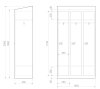 High End Spindschrank - 3 Fächer - Morgentau - elektronisches Schloss