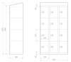 Schließfachschrank mit elektronischem Schloss V3 - 12 Fächer - Frischekick