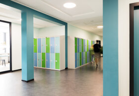 Garderobenschrank mit elektronischem Schloss V3 - 6 Fächer - Morgentau