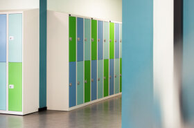 Garderobenschrank mit elektronischem Schloss V3 - 6 Fächer - Morgentau