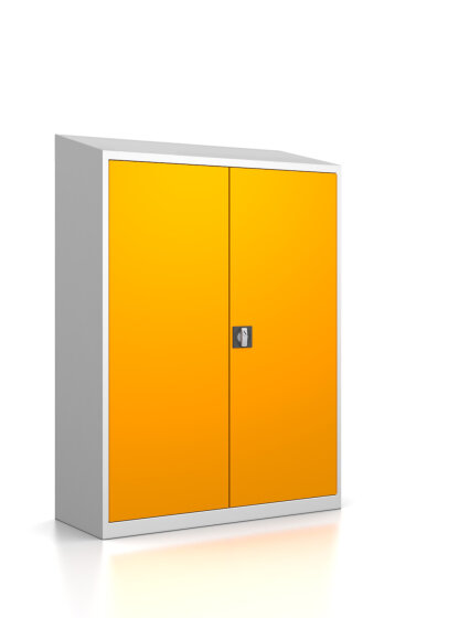 Brandschutzgarderobe mit 10 Kleiderhaken - RAL 1028 Melonengelb