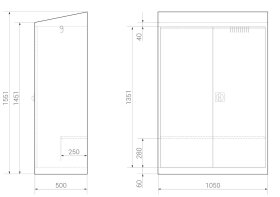 Brandschutzgarderobe mit 10 Kleiderhaken - Serie MINI RAL 3003 Rubinrot