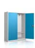 Brandschutzgarderobe mit 10 Kleiderhaken - RAL 5012 Lichtblau