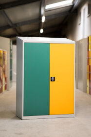 Brandschutzgarderobe mit 10 Kleiderhaken - Serie MINI RAL 6034 Pastelltürkis