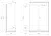 Brandschutzgarderobe mit 10 Kleiderhaken - Serie MINI RAL 7000 Fehgrau