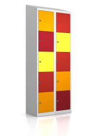Schließfachschrank - 10 Fächer Design 001 Frischekick Schlüsselschloss