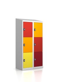 Premium Schließfachschrank - 6 Fächer -  Frischekick - Drehriegel