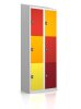Schließfachschrank - Größe L+ - 6 Fächer Design 001 Frischekick Drehriegel