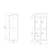 Garderobenschrank - 4 Fächer