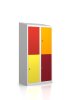 Garderobenschrank - 4 F&auml;cher - Serie MINI Design 001 Frischekick Schl&uuml;sselschloss