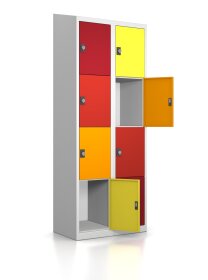 Gebrauchter Schließfachschrank mit 8 Fächern /...