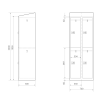 High End Garderobenschrank - 4 Fächer - Morgentau - easyPIN V3