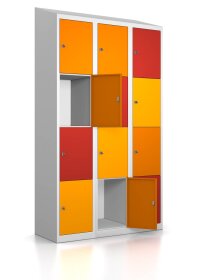 AKTION: Schließfachschrank - 12 Fächer - Abendrot