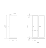 Spindschrank - 2 Fächer - Sonderbreite - Design 001 Frischekick Drehriegel