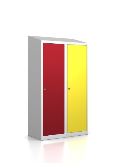 Spindschrank - 2 Fächer - Sonderbreite - Design 001 Frischekick Schlüsselschloss