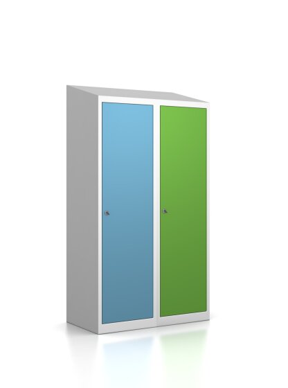 Spindschrank - 2 Fächer - Sonderbreite - Serie MINI Design 259 Morgentau Schlüsselschloss