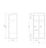 Spindschrank - 2 Fächer - Serie MINI Design 001 Frischekick Drehriegel