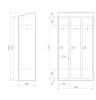 Gebrauchter Spindschrank mit 2 Fächern / Design Morgentau
