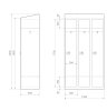 Gebrauchter Spindschrank mit 3 Fächern / Design Morgenatu