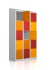 Schließfachschrank - 15 Fächer - Design Abendrot