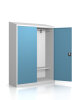 Brandschutzgarderobe mit 10 Kleiderhaken - RAL 5024 Pastellblau