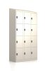 Premium Schließfachschrank - 12 Fächer - RAL 9001 Cremeweiß