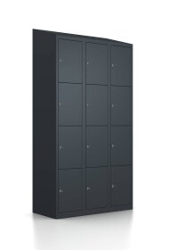 Premium Schließfachschrank - 12 Fächer - RAL 7016 Anthrazitgrau