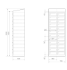 Premium Wertfachschrank mit Posteinwurf - 24 Fächer - RAL 9001 Cremeweiß