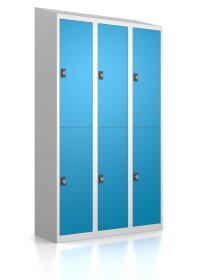 Gebrauchter Schließfachschrank mit 6 Fächern /...