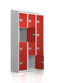 Gebrauchter Schließfachschrank mit 12 Fächern...