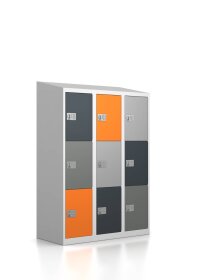 Gebrauchter Schließfachschrank mit 9 Fächern /...