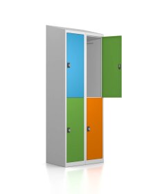 Gebrauchter Schließfachschrank mit 4 Fächern /...