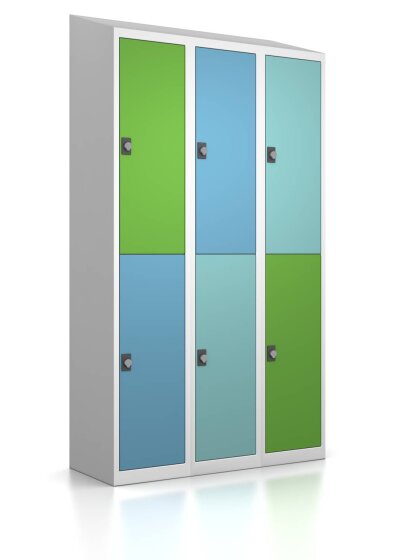 Gebrauchter Garderobenschrank mit 6 Fächern / Design Morgentau