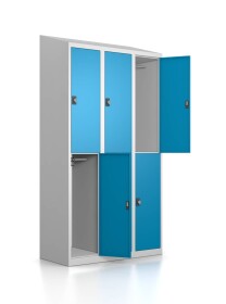 Gebrauchter Schließfachschrank mit 6 Fächern /...