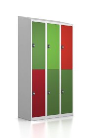 Gebrauchter Schließfachschrank mit 6 Fächern /...