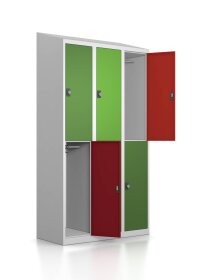 Gebrauchter Schließfachschrank mit 6 Fächern /...