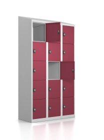 Gebrauchter Schließfachschrank mit 15 Fächern...