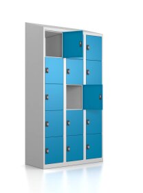 Gebrauchter Schließfachschrank mit 15 Fächern...