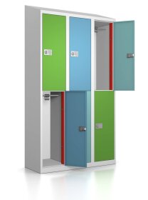 Gebrauchter Garderobenschrank mit Ladefunktion - 6...