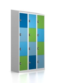 Gebrauchter Schließfachschrank mit 12 Fächern...