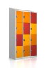 Gebrauchter Schließfachschrank mit 12 Fächern / Design Abendrot