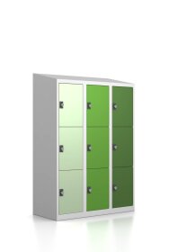 Gebrauchter Schließfachschrank mit 9 Fächern /...