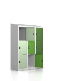Gebrauchter Schließfachschrank mit 9 Fächern /...