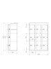 Gebrauchter Schließfachschrank mit 230V-Ladefunktion / 9 Fächer / Design "Morgentau"
