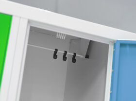 Garderobenschrank - 6 Fächer - Anthrazitgrau