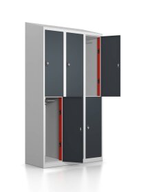 Ladeschrank - 6 Ladefächer - Anthrazitgrau